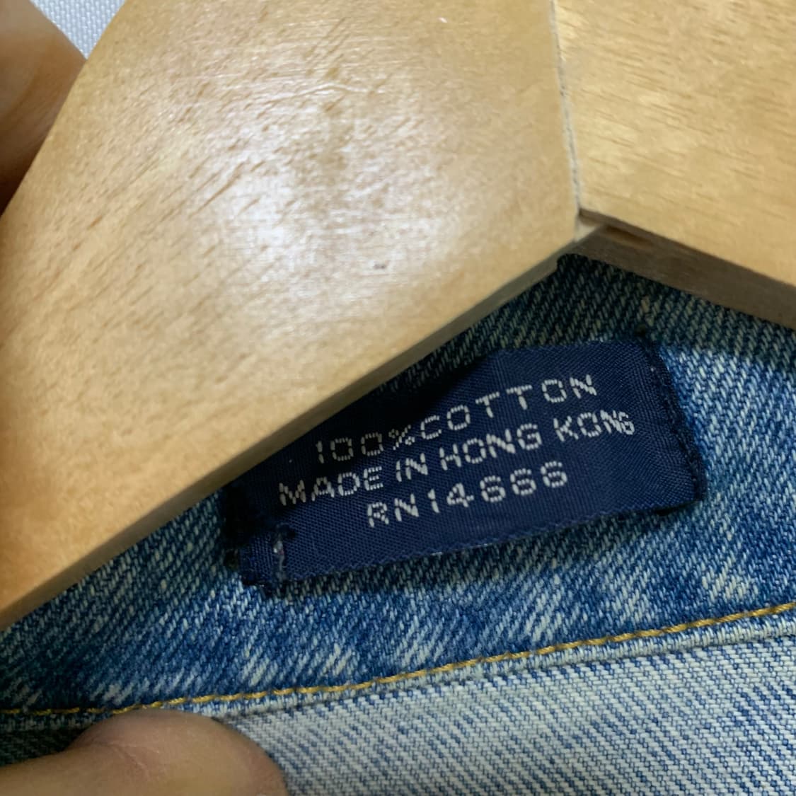 Lee 워싱 연청 데님 홍콩 빈티지 청자켓 빈티지 L 상품이미지9