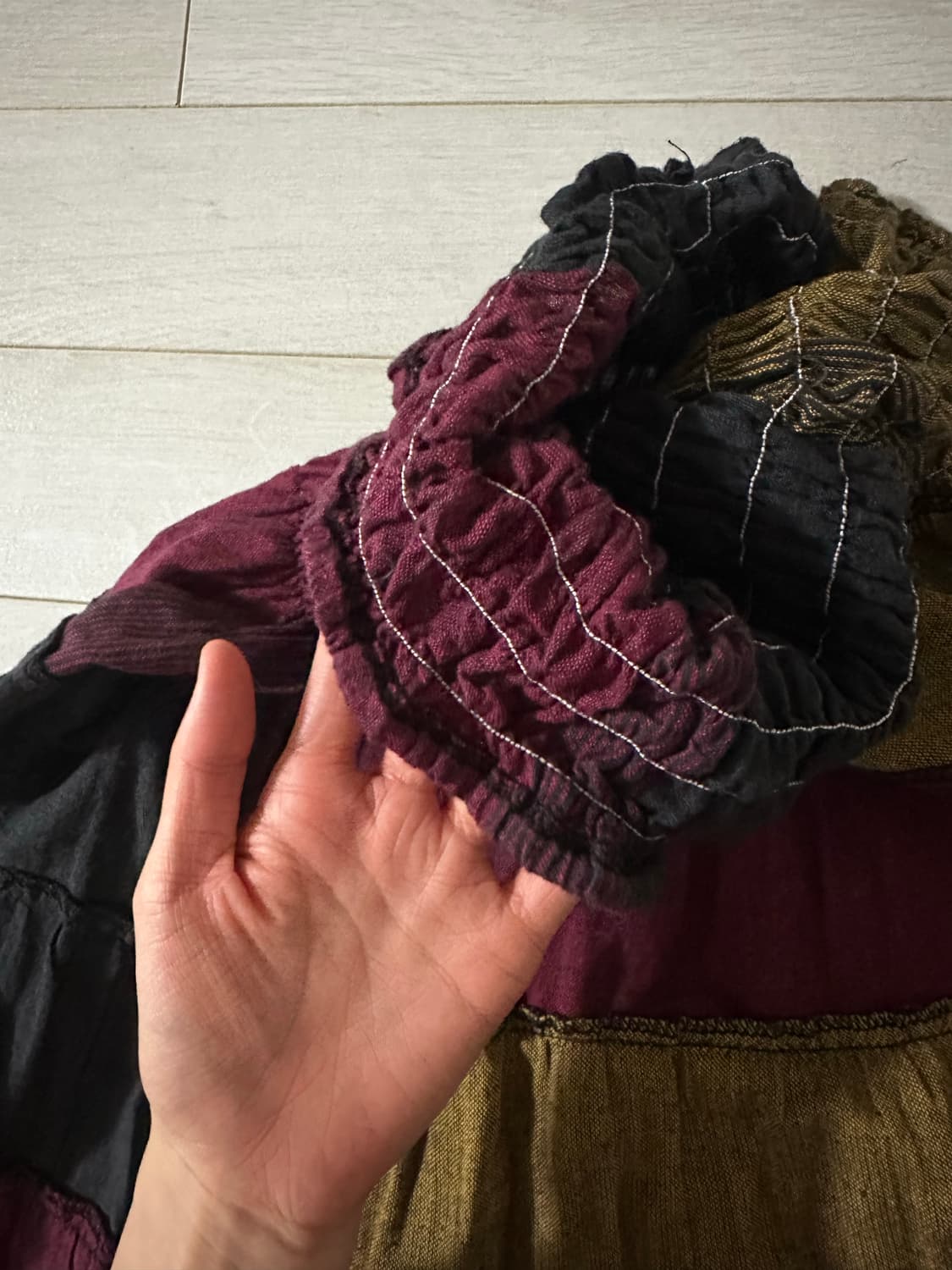 빈티지 패치워크 스커트 상품이미지2