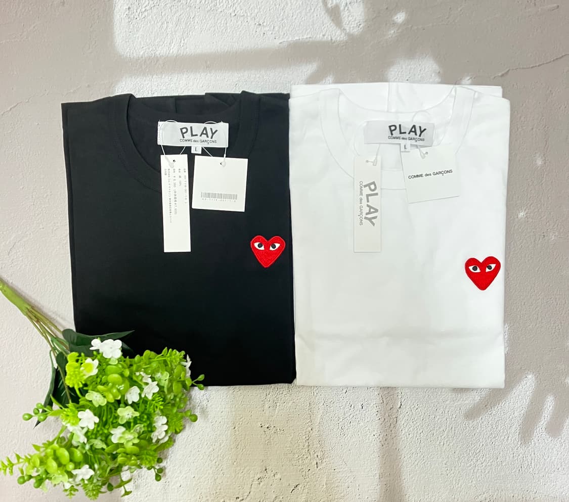 [새상품] 꼼데가르송 레드와펜 롱슬리브 화이트 긴팔티 상품이미지2