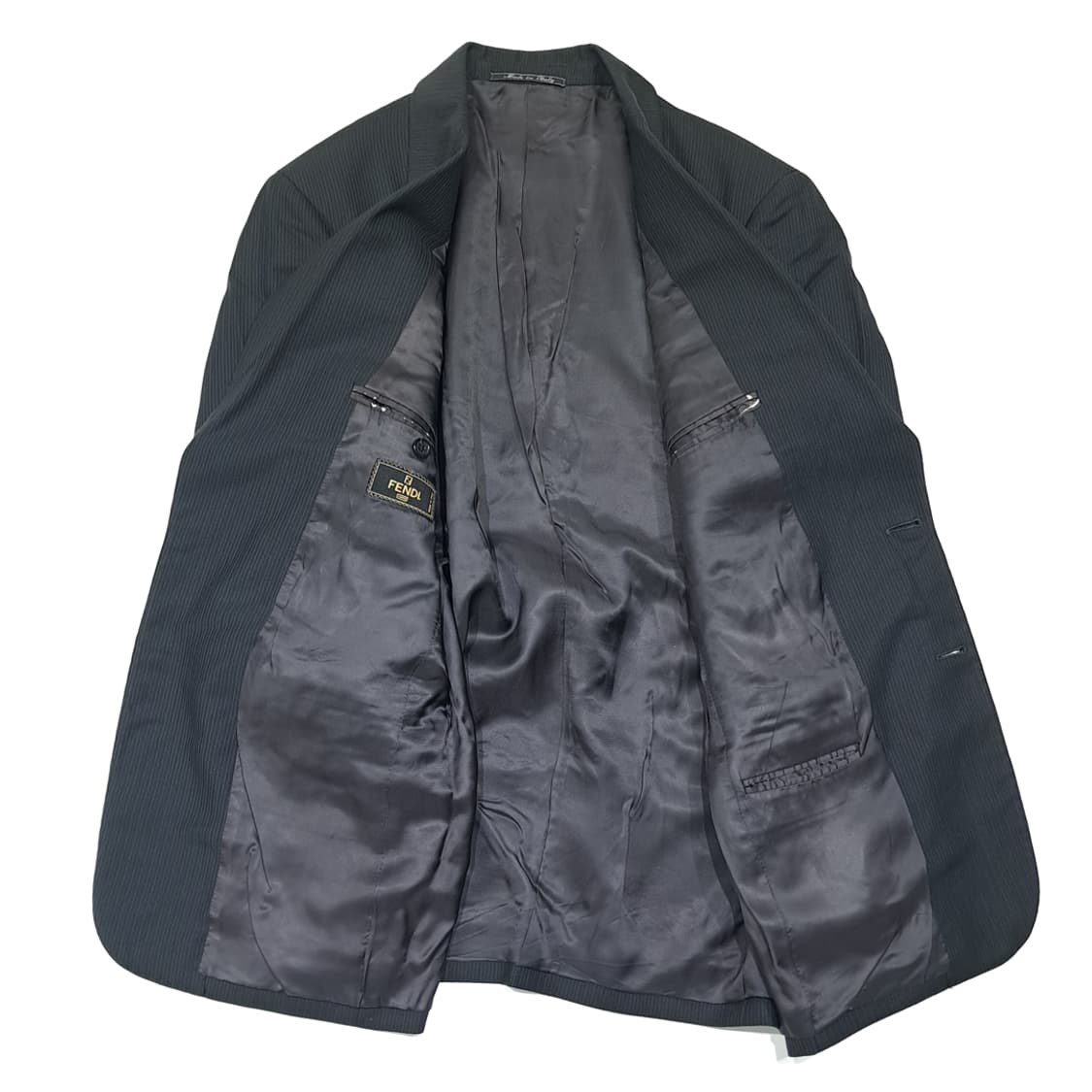 CL483 M 펜디 90s 이태리판 울 네이비 블레이저 자켓 상품이미지6