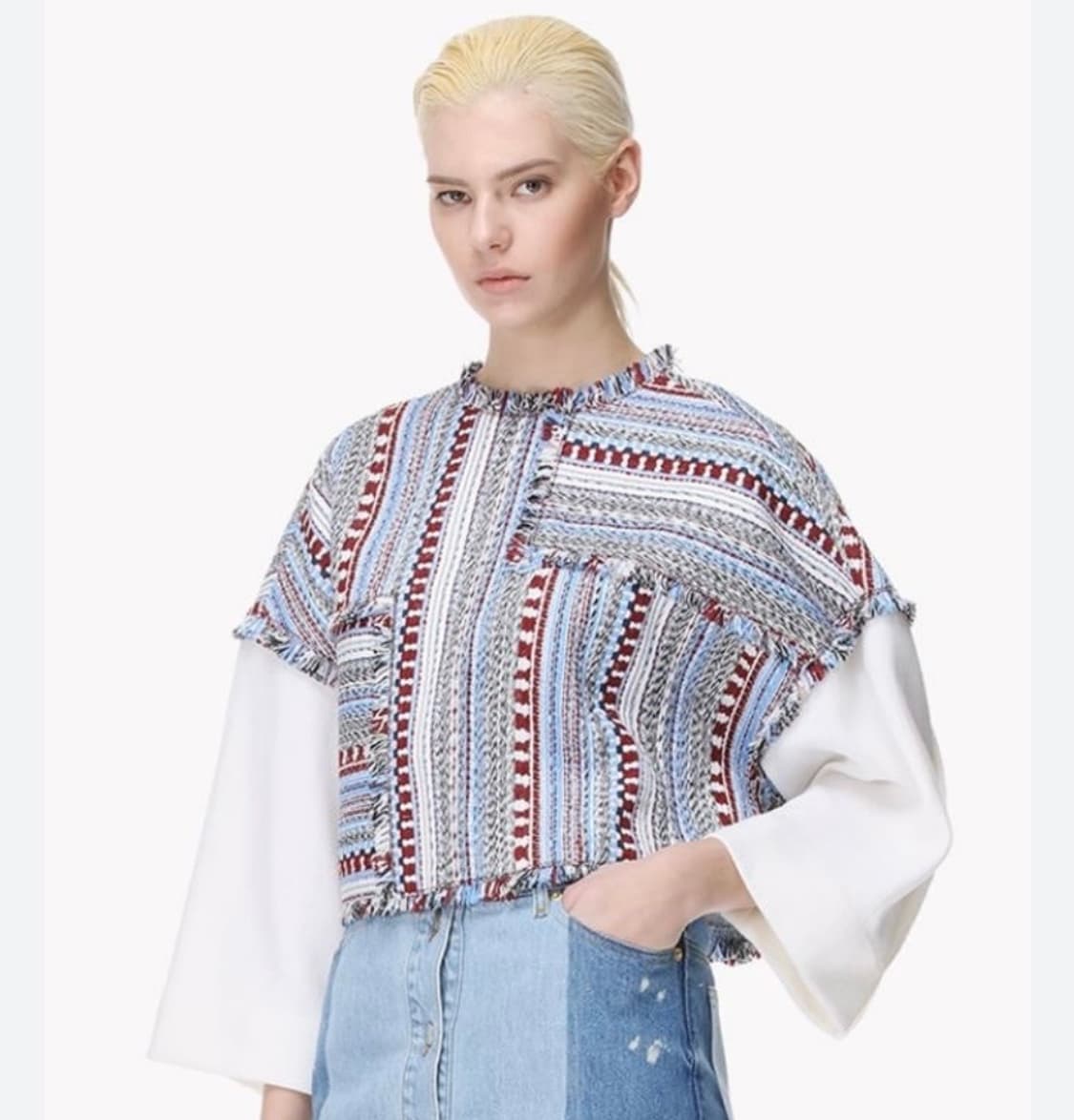 시스템 트위드 크롭 55~66 상품이미지10