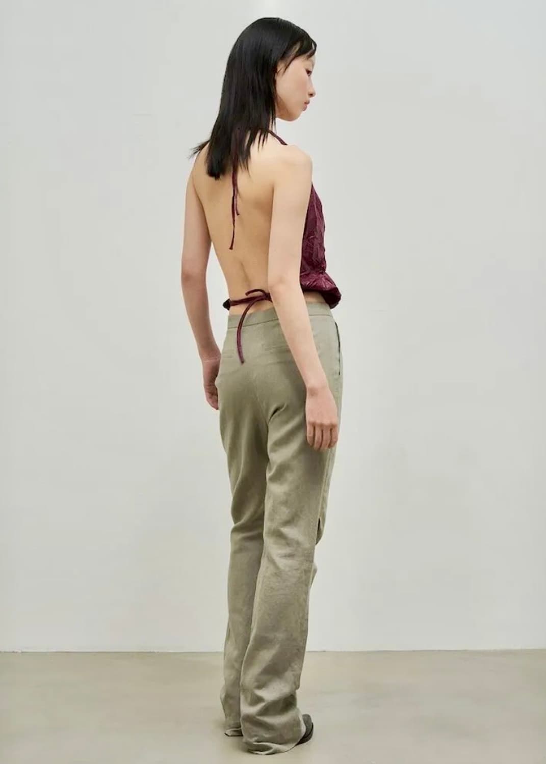 Gelato Wrinkle Halter Blouse Red 상품이미지3