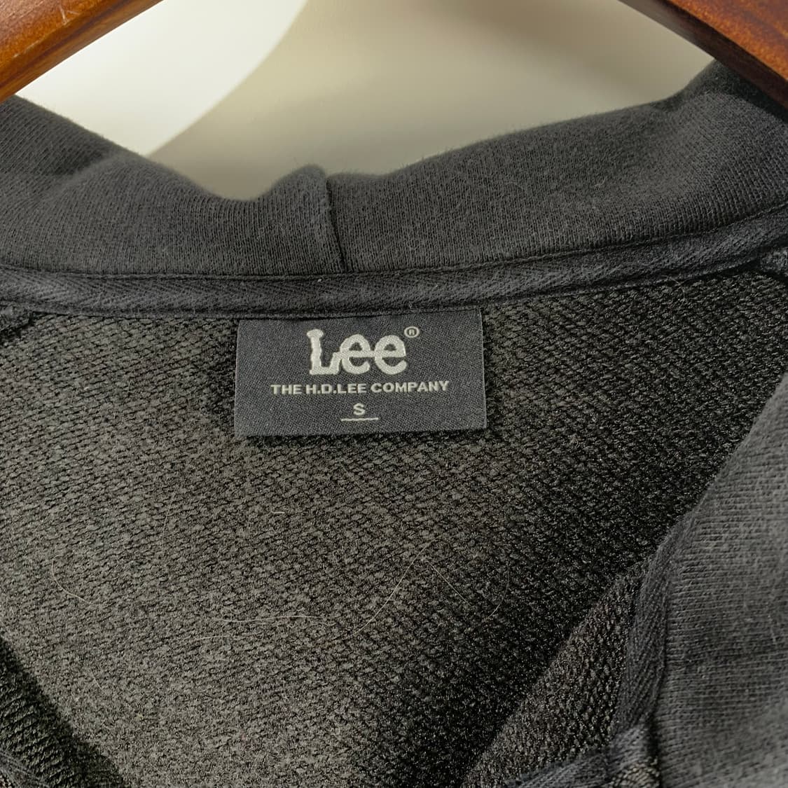 Lee 리 자수로고 블랙 투웨이 후드집업 상품이미지7