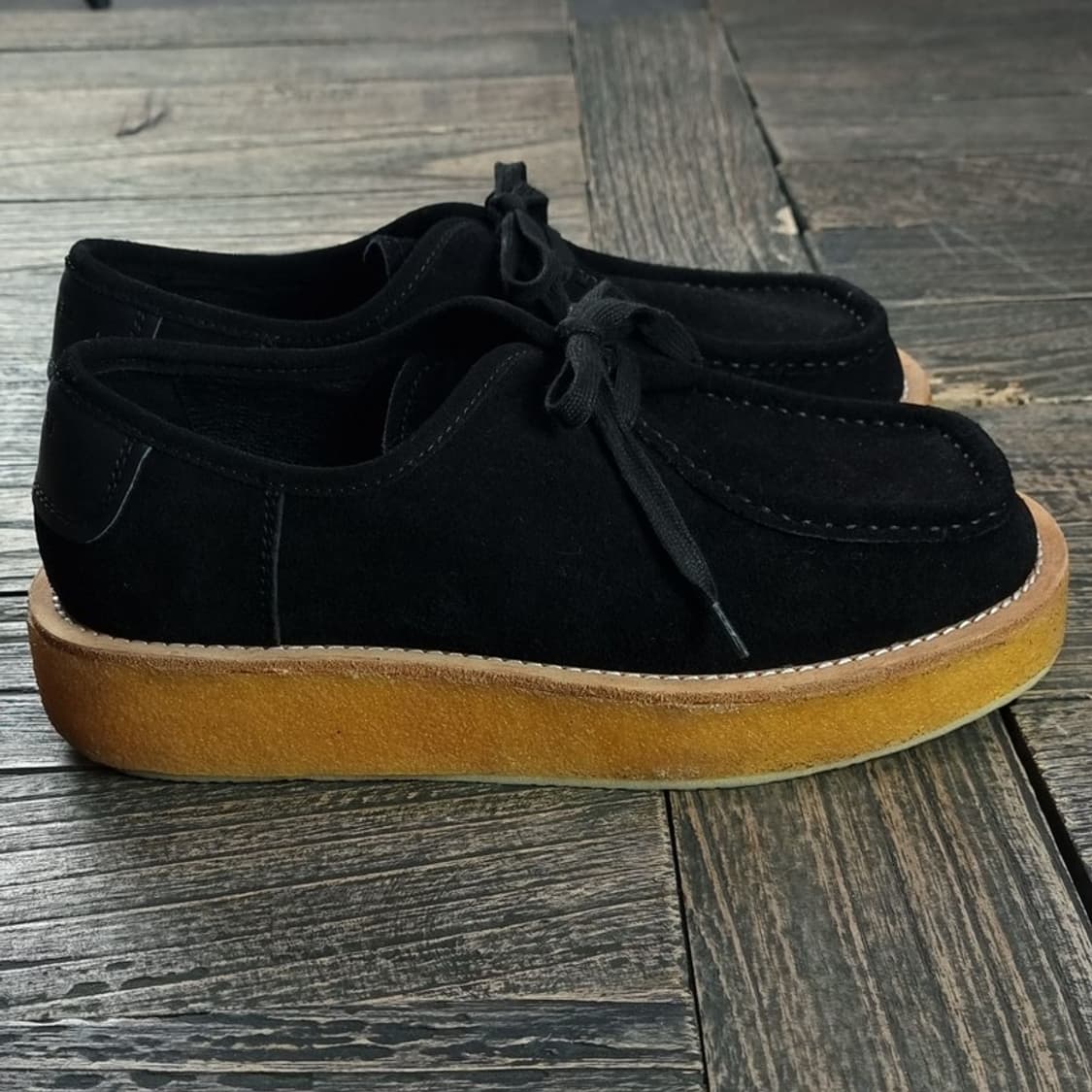 [시스템옴므] 크레페솔 스웨이드 모카 슈즈 블랙 M18158 상품이미지3