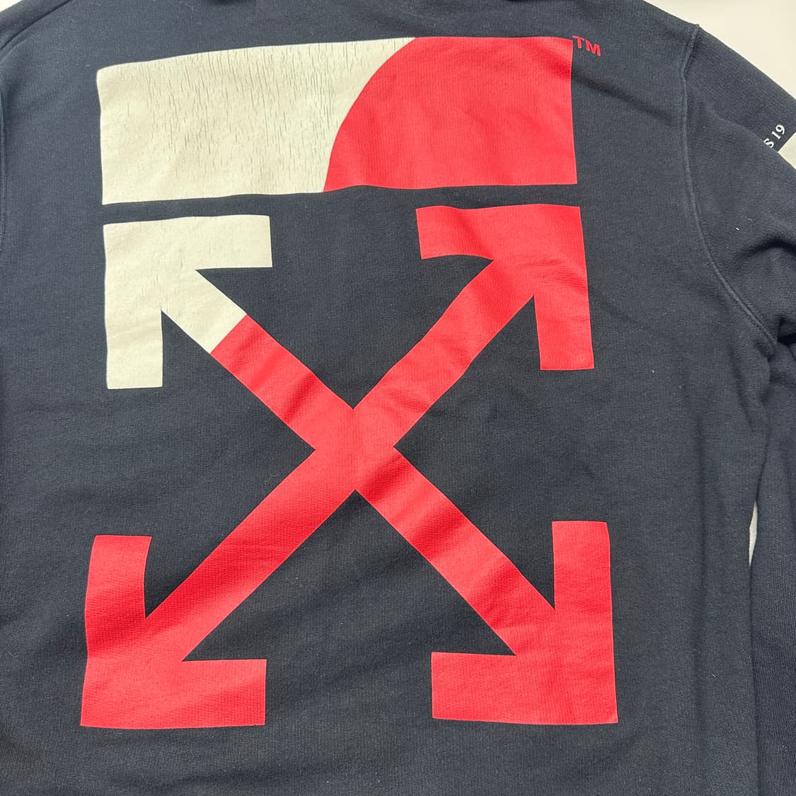 오프화이트 스플릿 후드 티셔츠 상품이미지5