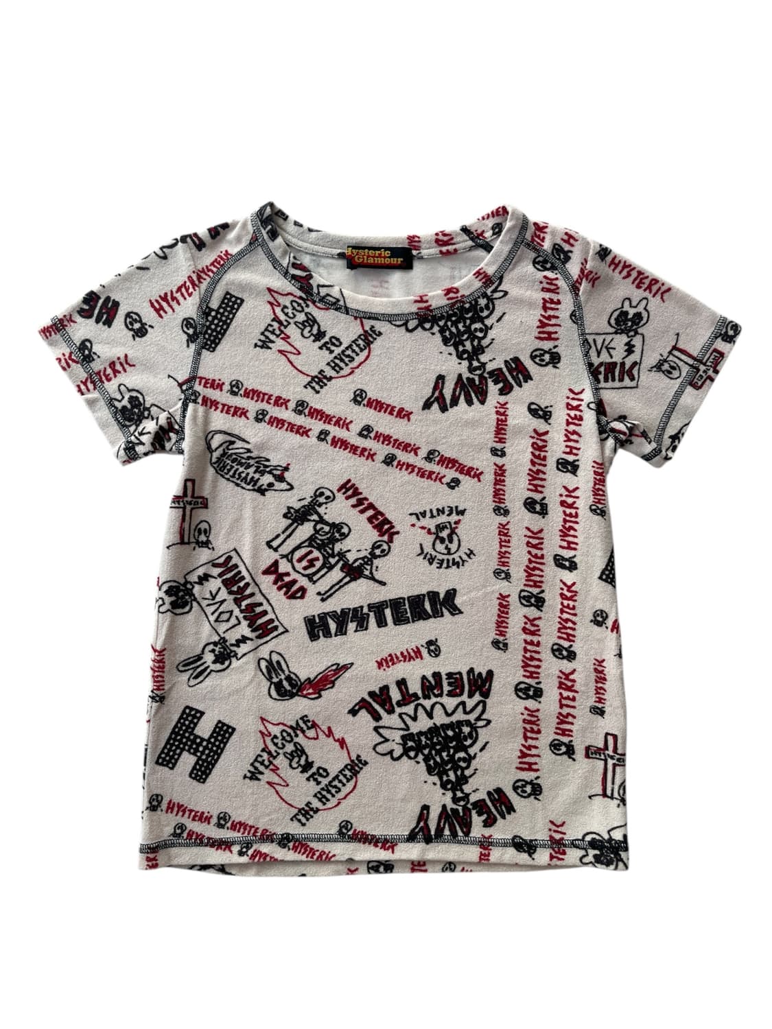 히스테릭 글래머 90s 아카이브 올오버 그래픽 테리 반팔 티셔츠 상품이미지1