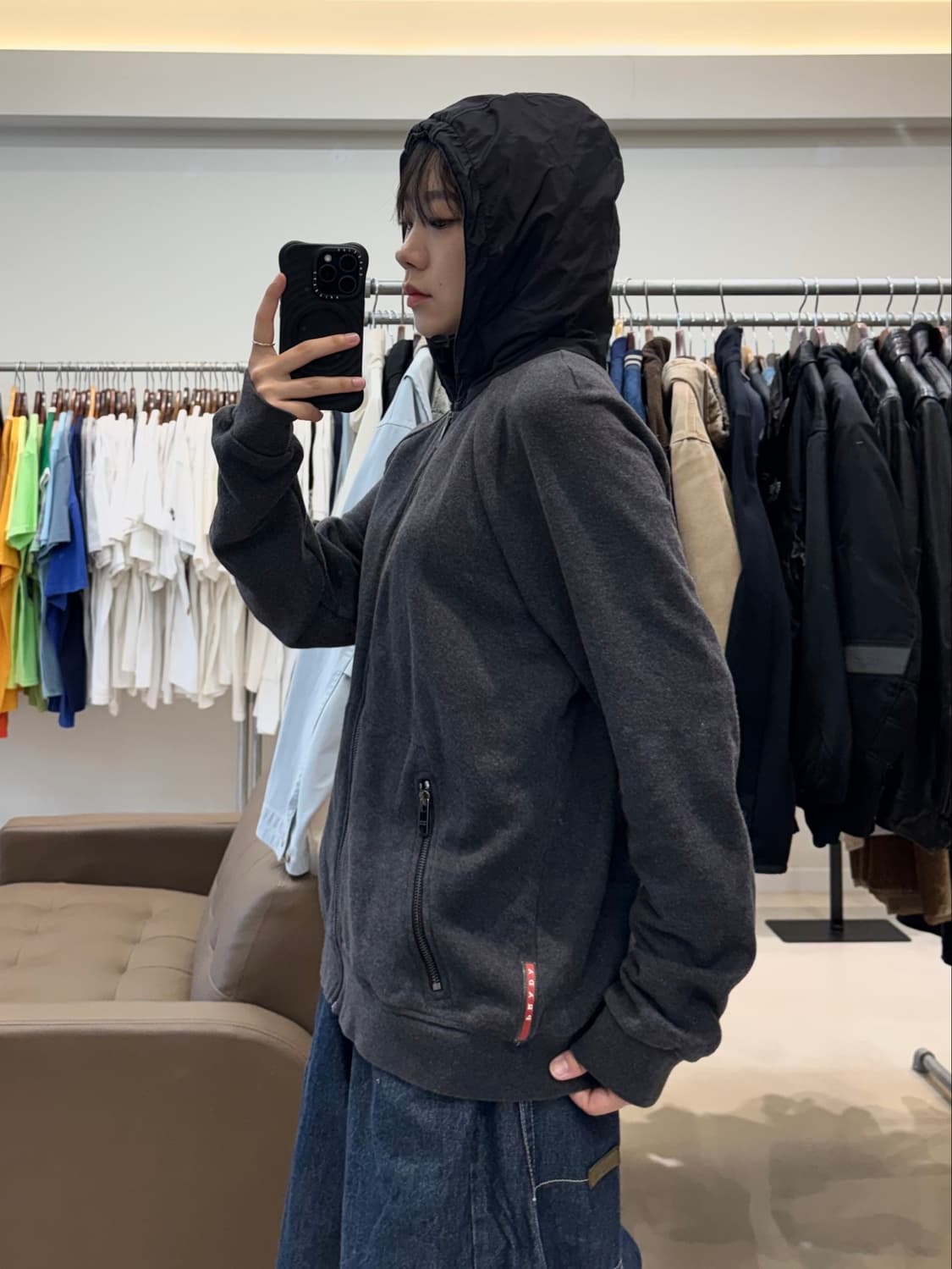 프라다 하이브리드 후드 자켓 상품이미지9