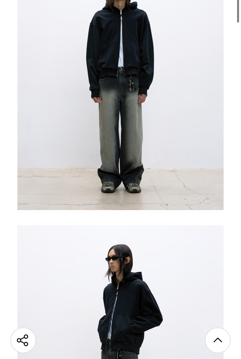 [S] 쿠어 미니멀 코튼 후드집업 상품이미지2