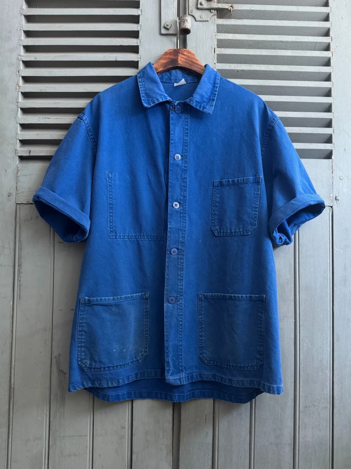 [XL]90's 빈티지 워싱 하프 프렌치 워크자켓 상품이미지1