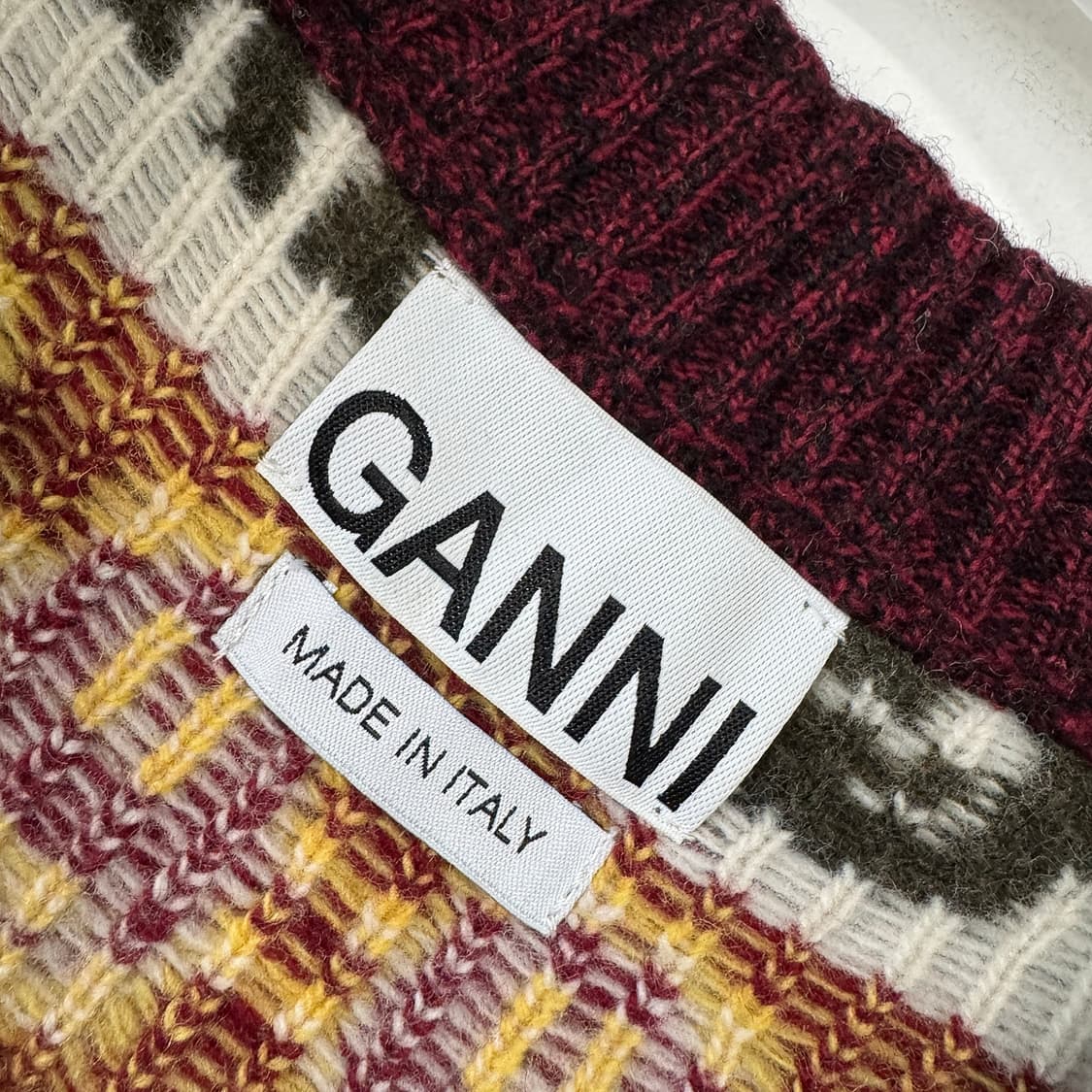 가니 스마일리 로고 자카드 울 베스트 상품이미지6