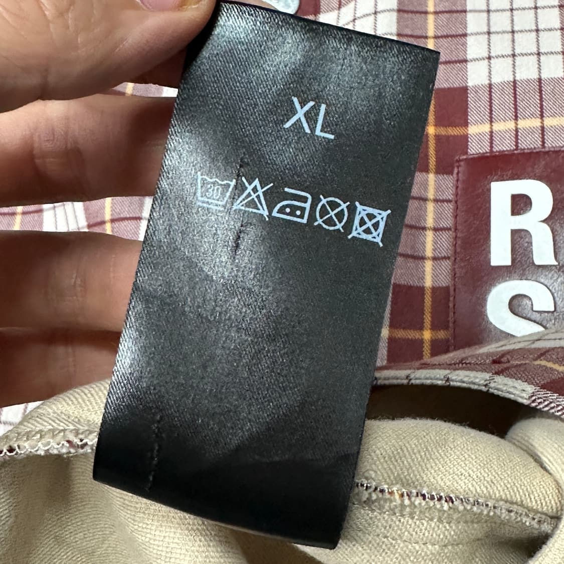 라프시몬스 18ss 패치 런웨이 체크셔츠 XL 상품이미지8