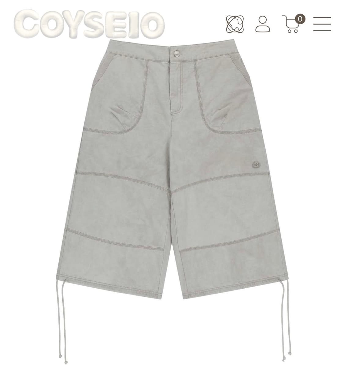 코이세이오 지그재그 팬츠 아이스 베이지 상품이미지1