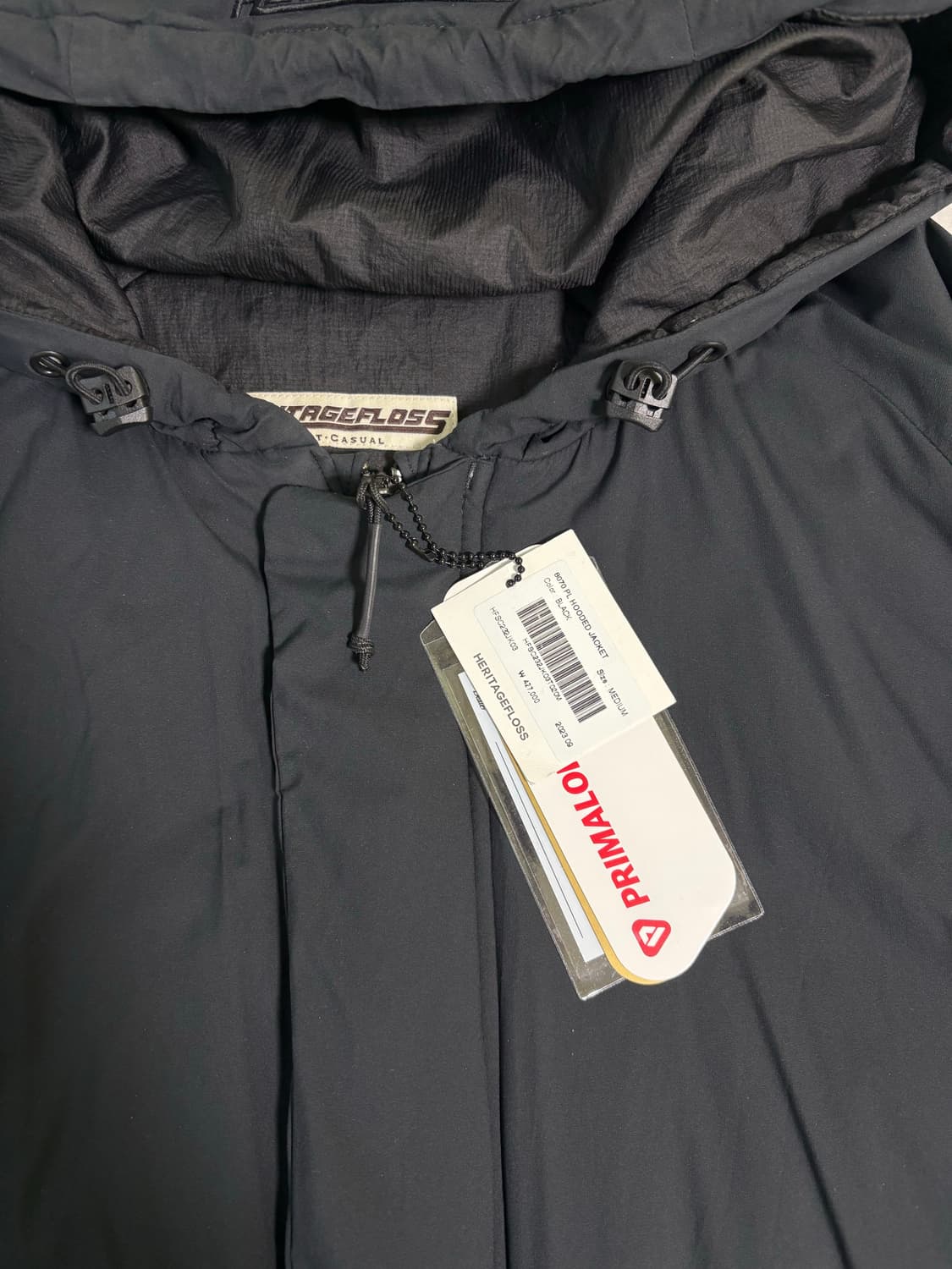 헤리티지플로스 경량 자켓 블랙 M 상품이미지2