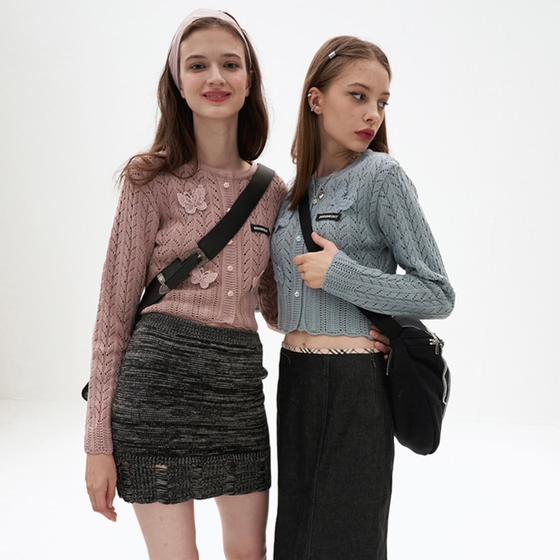 ODDONEOUT 오드원아웃 버터플라이 패치 크롭 가디건 OS 상품이미지2