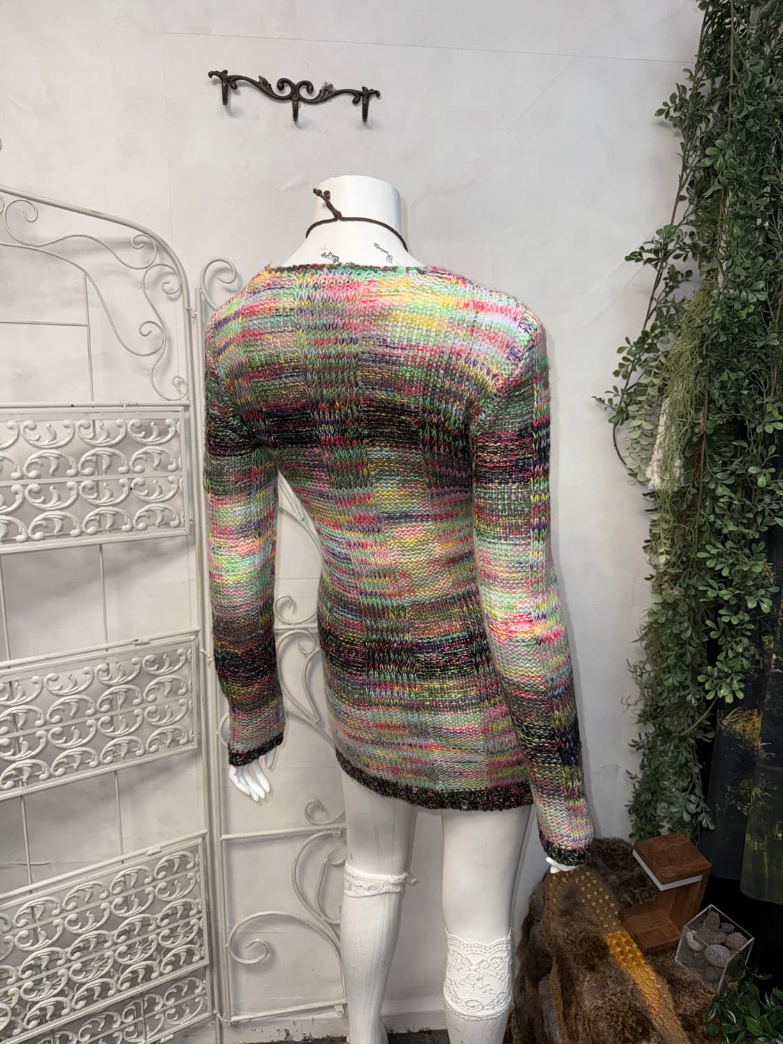 Rainbow color mix bokashi knit ops 상품이미지3