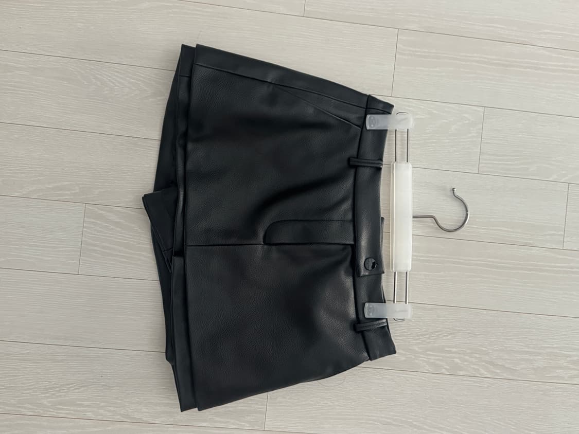 Era 레더팬츠스커트 블랙 상품이미지2