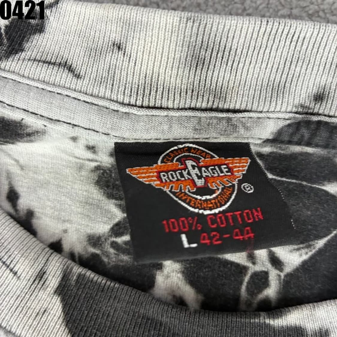 독수리 오토바이 프린팅 반팔 티셔츠 m 상품이미지2