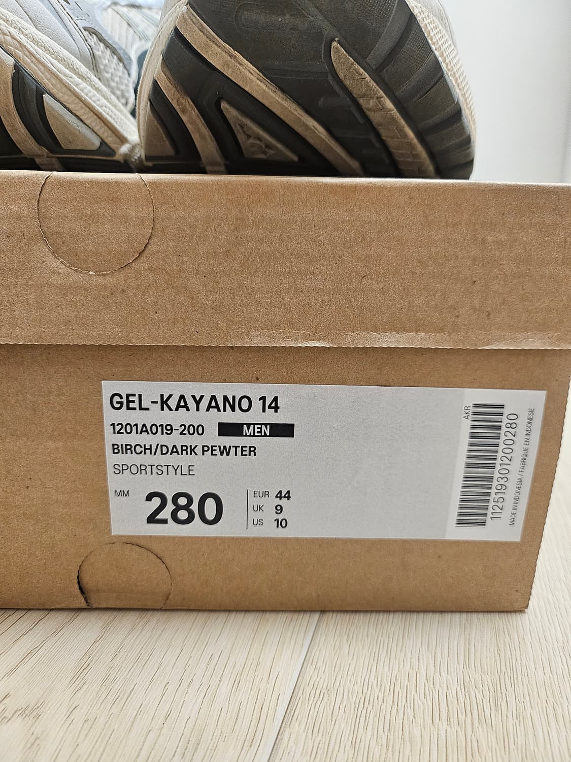 아식스 젤 카야노 14 버치 다크 퓨터 280(상태좋음 박스있음) 상품이미지8