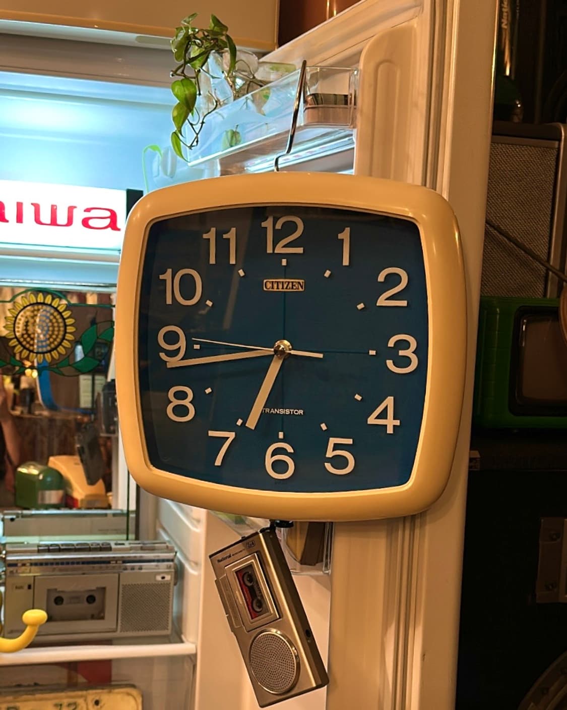 일본 빈티지 시티즌 크림블루 벽시계 상품이미지4