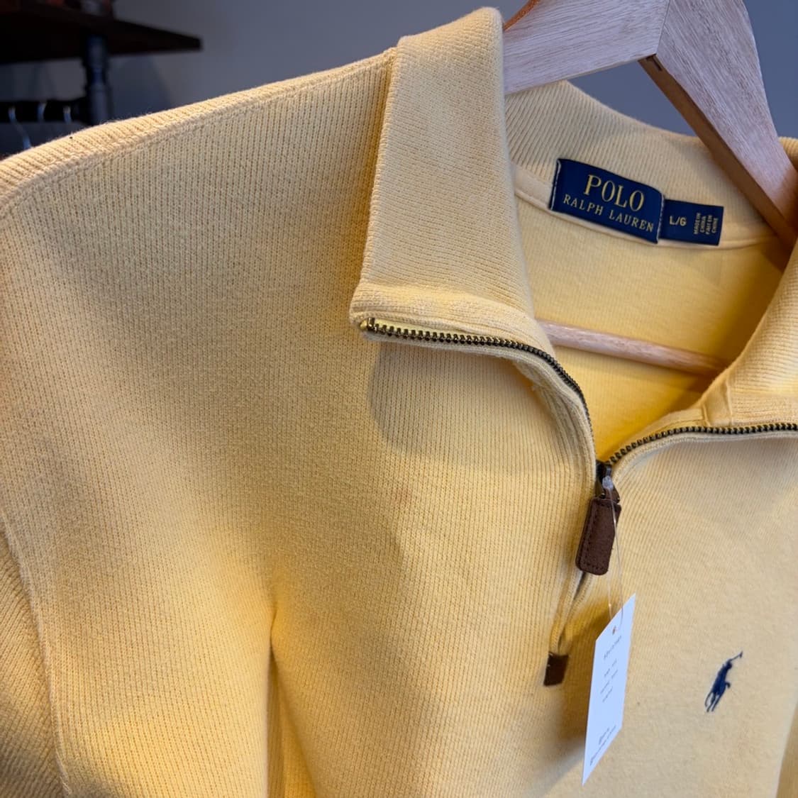 15609 - 폴로 랄프로렌 옐로우 반집업 니트 상품이미지6