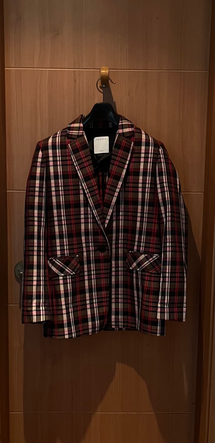 산드로 체크 자켓 38 상품이미지1