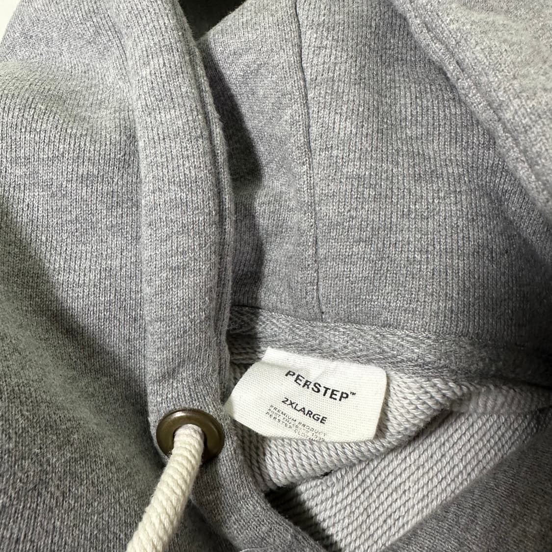 2XL 퍼스텝 그레이 루즈오버핏 스웻 후드티 상품이미지2
