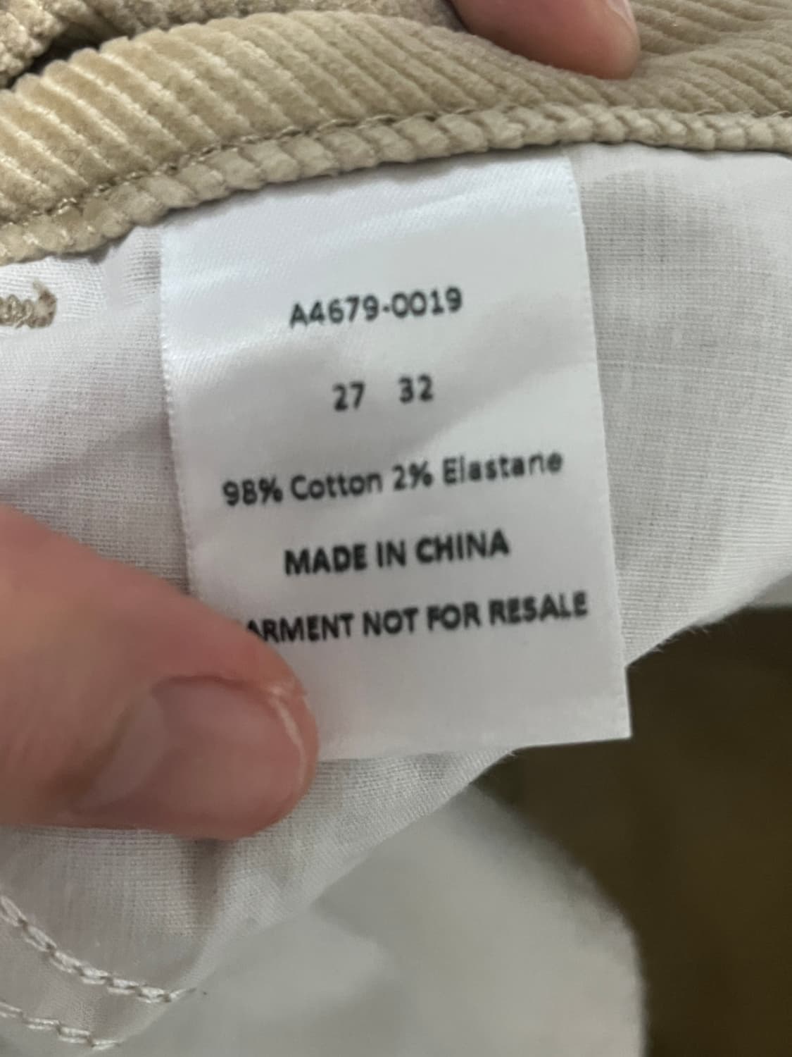 리바이스 SUPERLOW BOOT 코듀로이 팬츠 27 상품이미지6