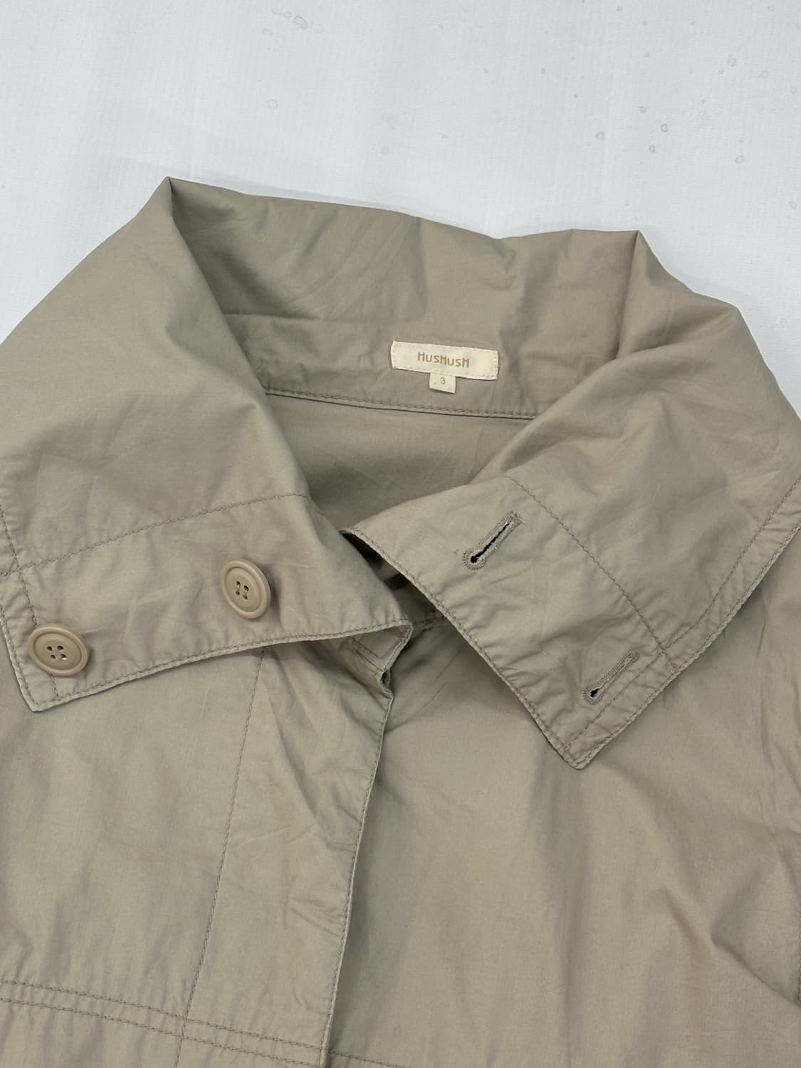 🍰사와코의 그런지 트렌치 원피스 코트 🍰 러블리 베이지 라떼갸루 상품이미지4