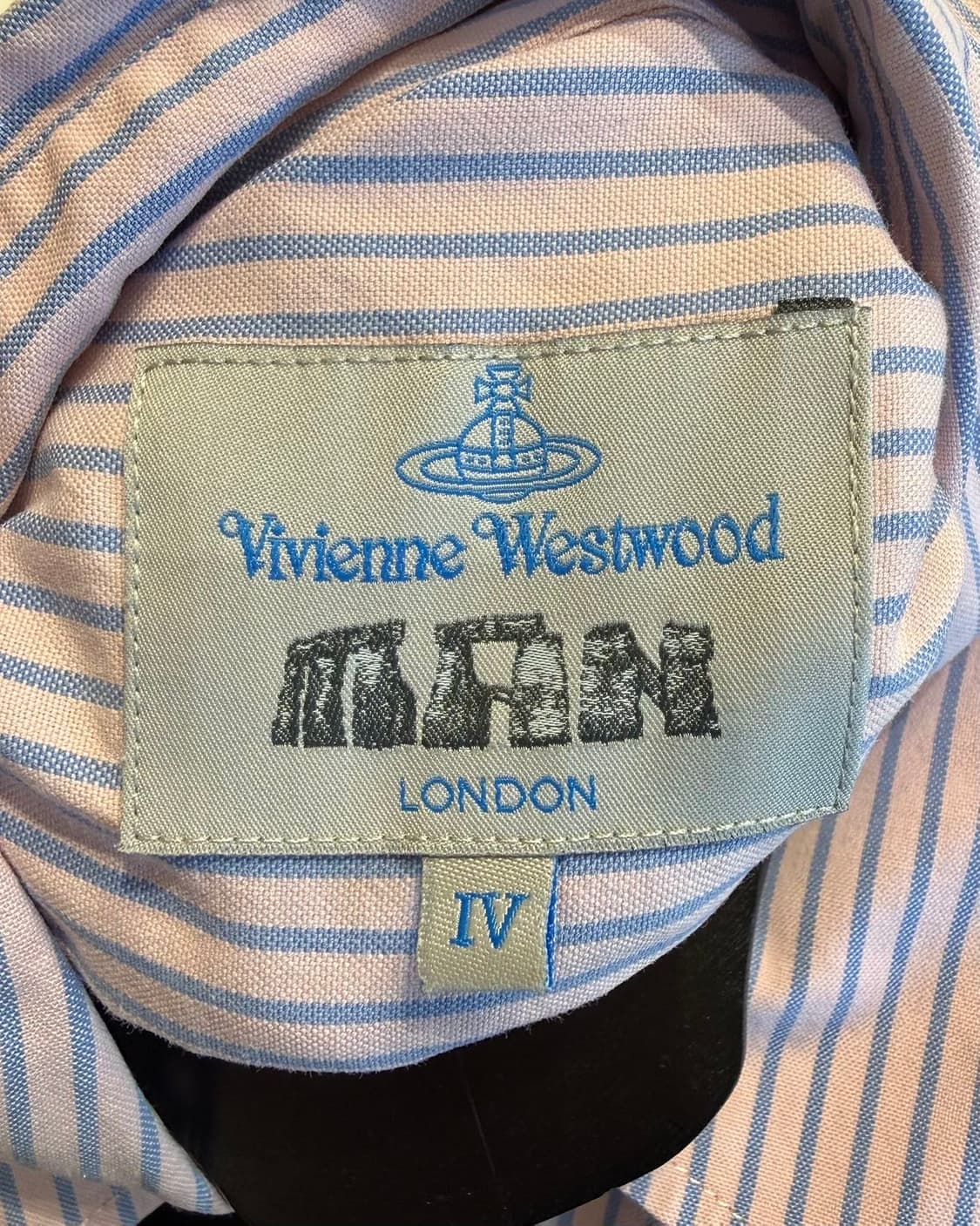 비비안웨스트우드 맨 핑크 스트라이프 orb자수 셔츠 상품이미지8