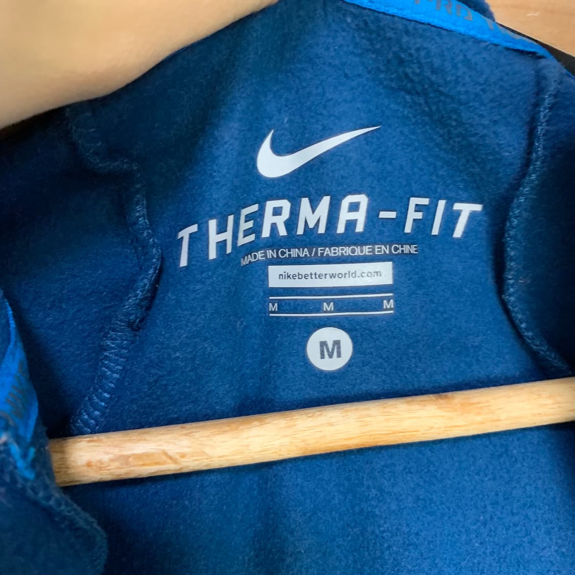 나이키 트레이닝 후드 집업 져지 블루 M 상품이미지3