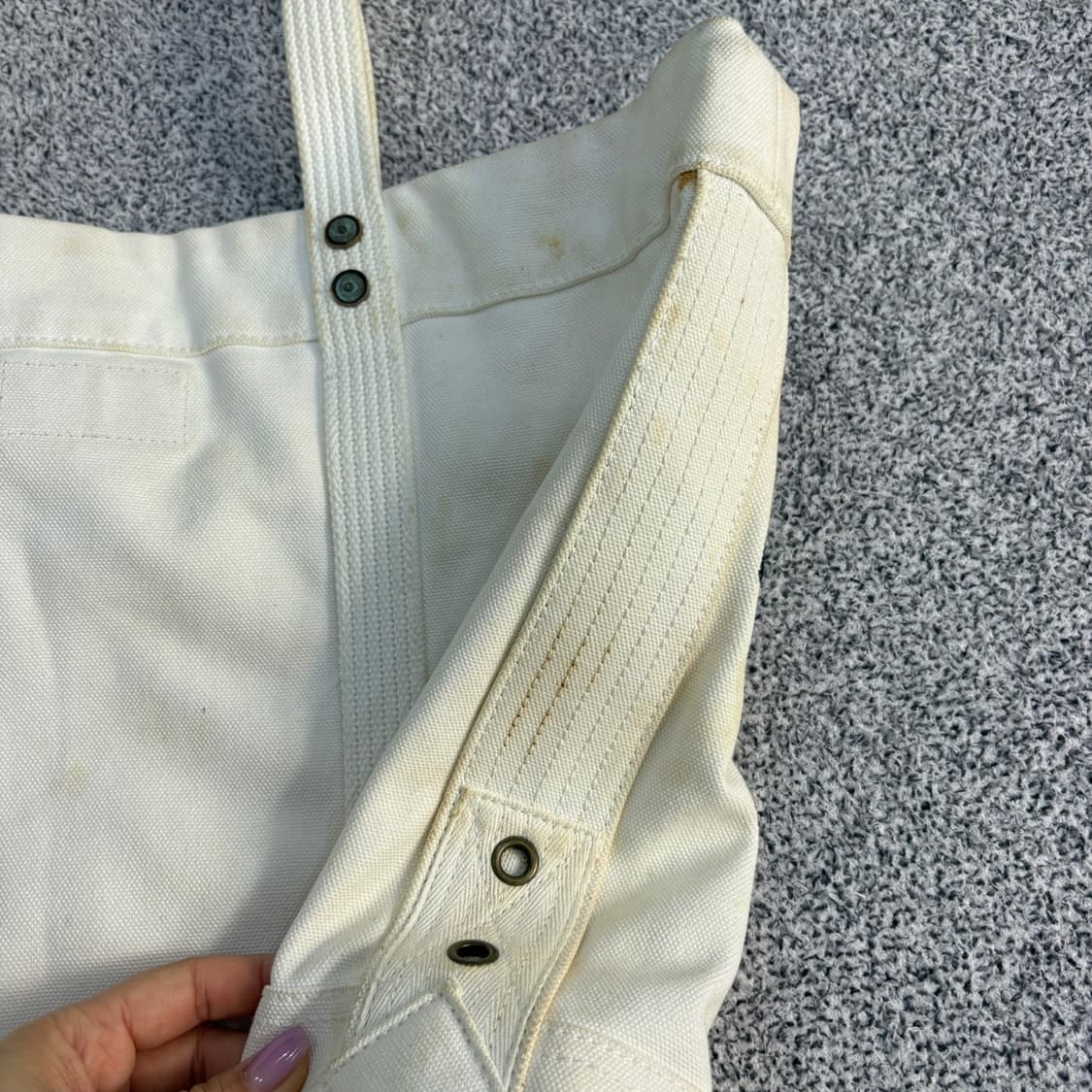 폴로 빅포니 빈티지 캔버스 토트백 0512J 상품이미지6