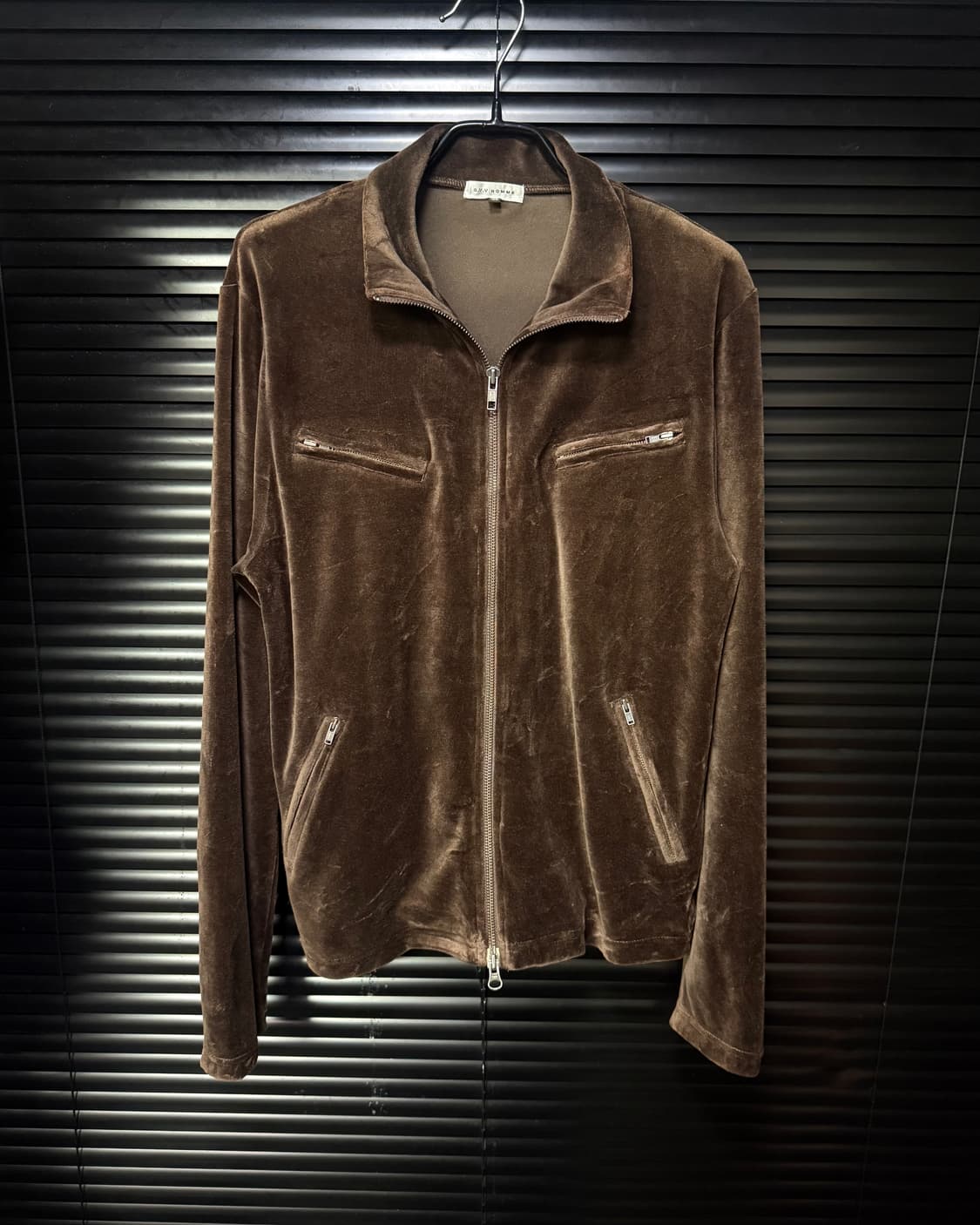 a.v.v homme 일본 브라운 벨벳 벨루어 트랙탑 져지 라이더 갸루 상품이미지2