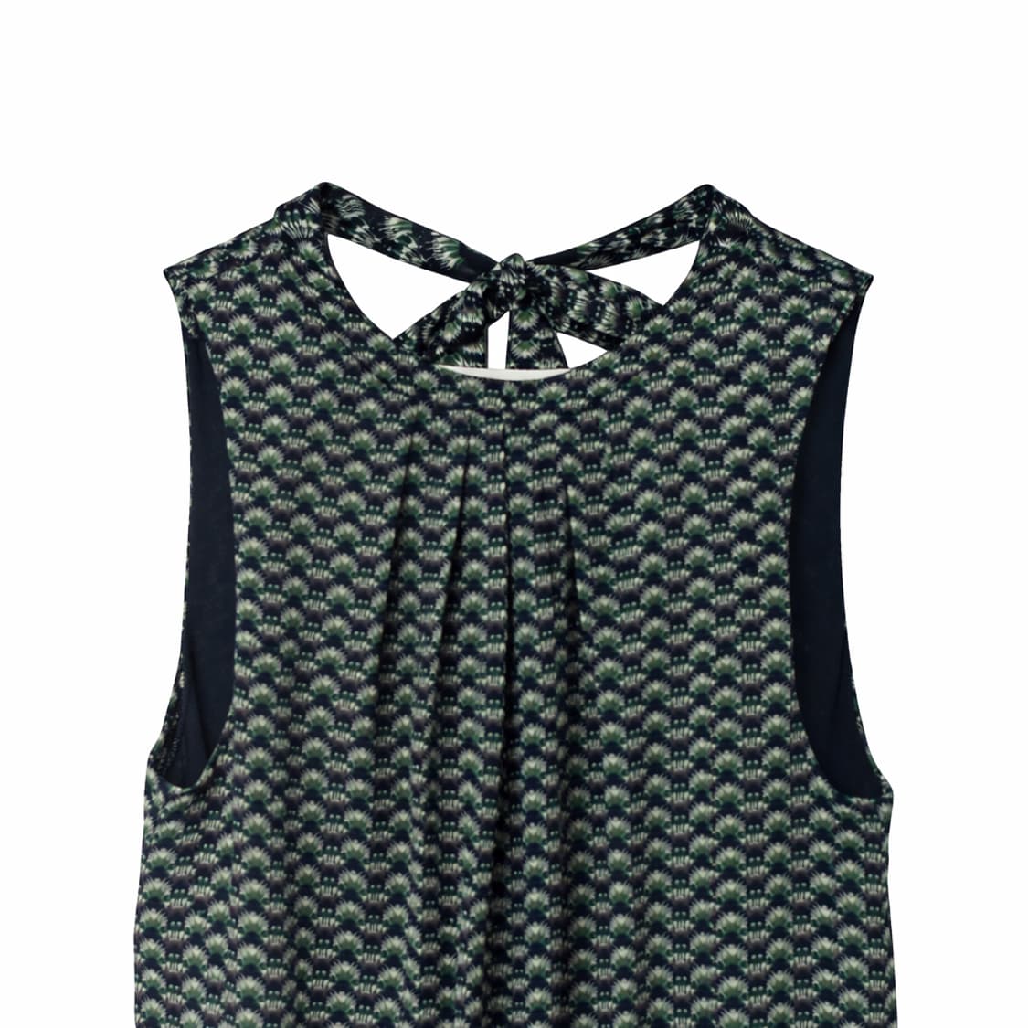 그린 쉘패턴 홀터넥 원피스 상품이미지2