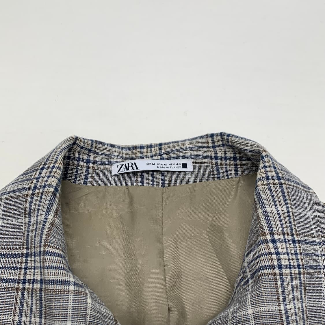 ZARA 자라 체크 블루종 자켓 상품이미지3