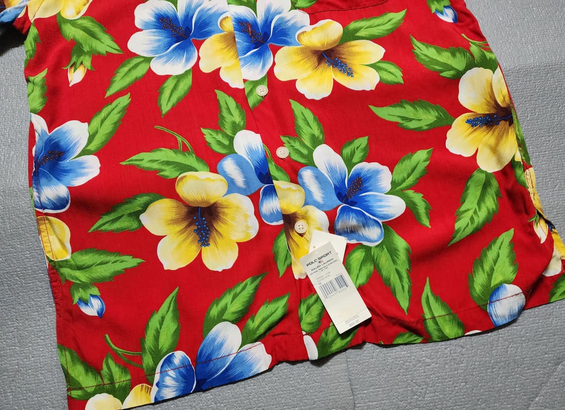 80s~90s 미사용 폴로 스포츠 랄프 로렌 알로하 셔츠 상품이미지3