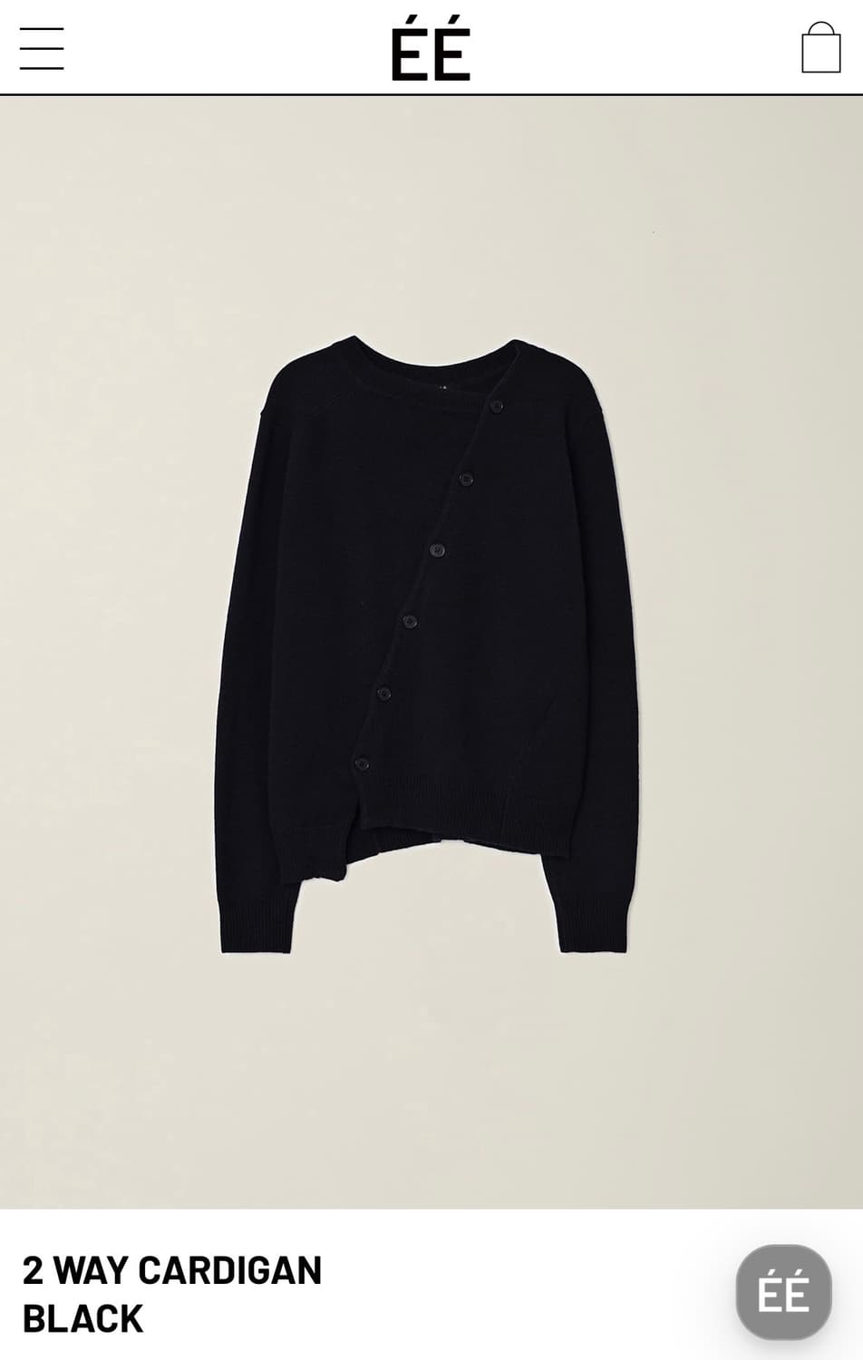 누마레 EE 2way 가디건 블랙 L  상품이미지1