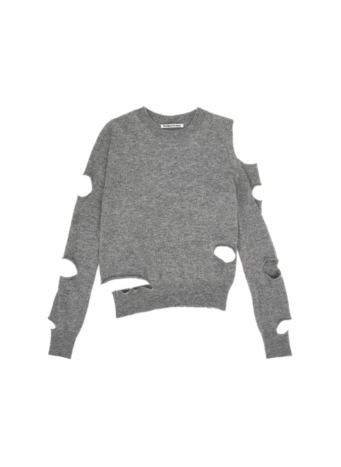 더오픈프로덕트 컷아웃 니트 그레이 상품이미지2