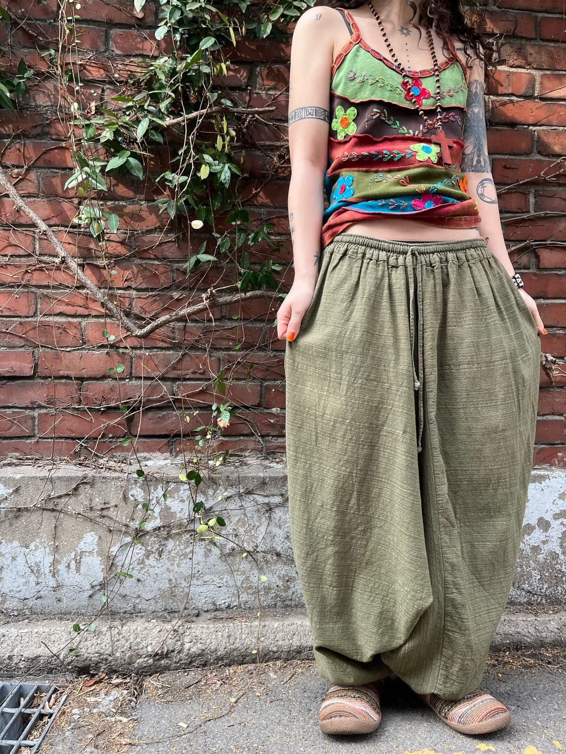 카키 히피 사무엘 팬츠 상품이미지3