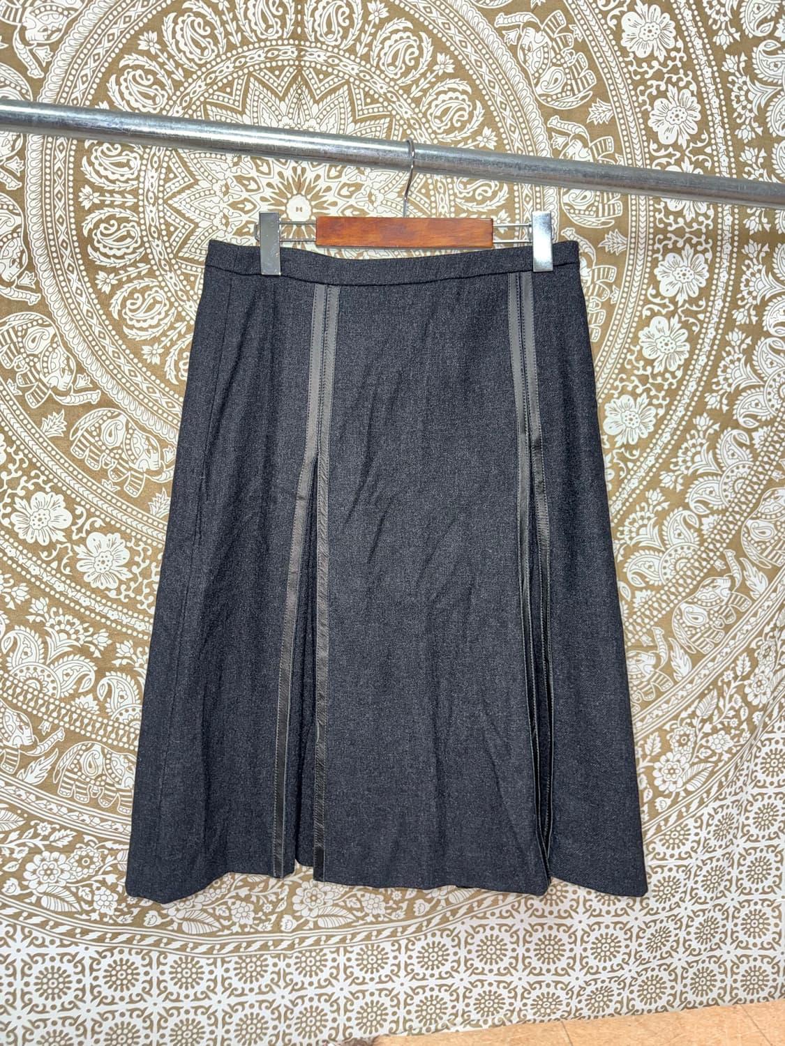 Moo+ 여성 모직 미디스커트  상품이미지3