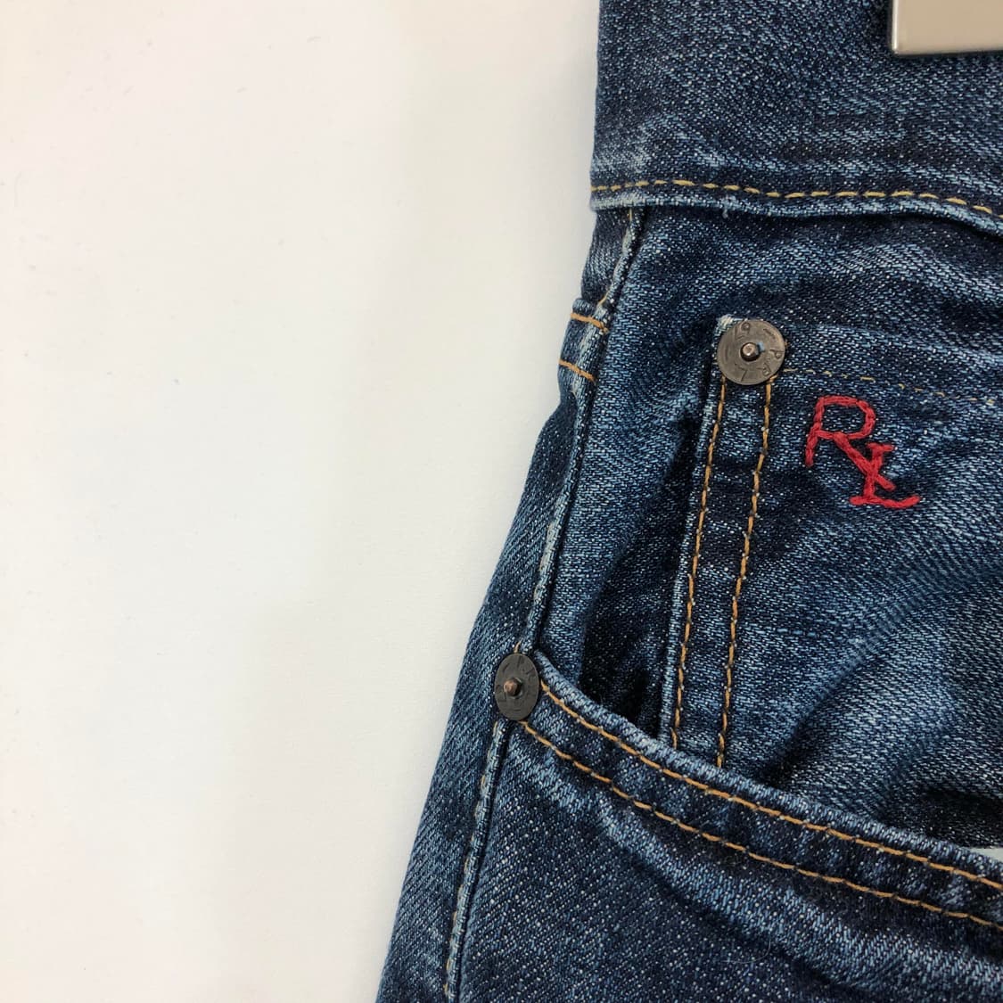 폴로 랄프로렌 오리지널 레더패치 인디고데님진 30-31 인치 상품이미지2