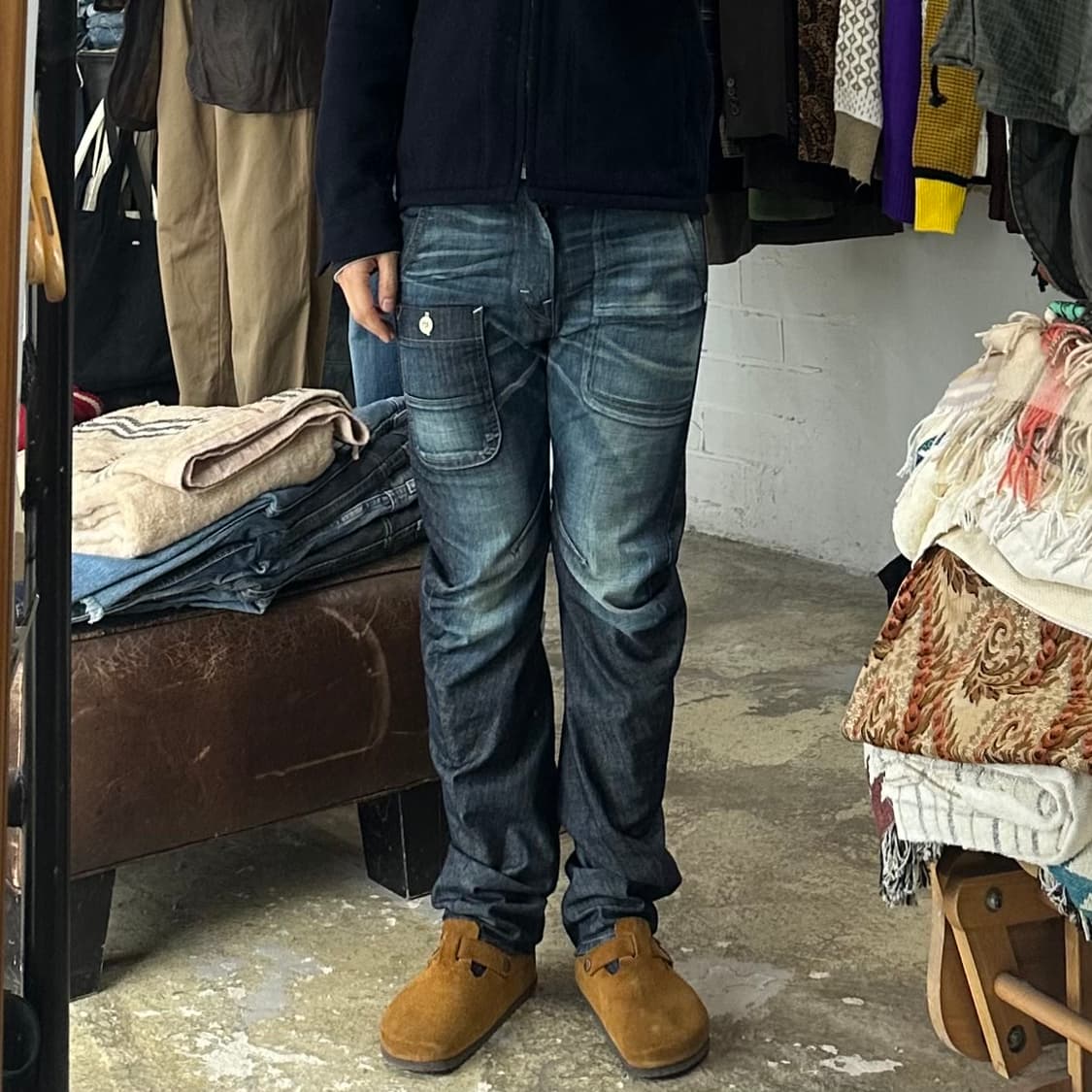 (착용컷) EDWIN E-FUNCTION 데님 팬츠 (남성용 31.5) 상품이미지3