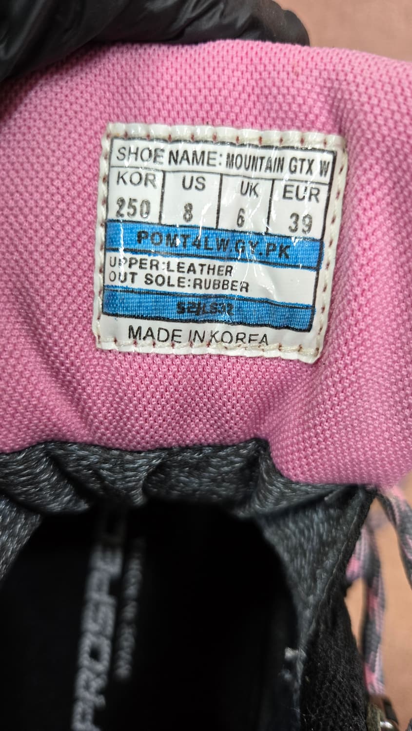 프로스펙스 새상품 250mm- 고어텍스  여성등산화 트레킹화 워킹화 상품이미지7