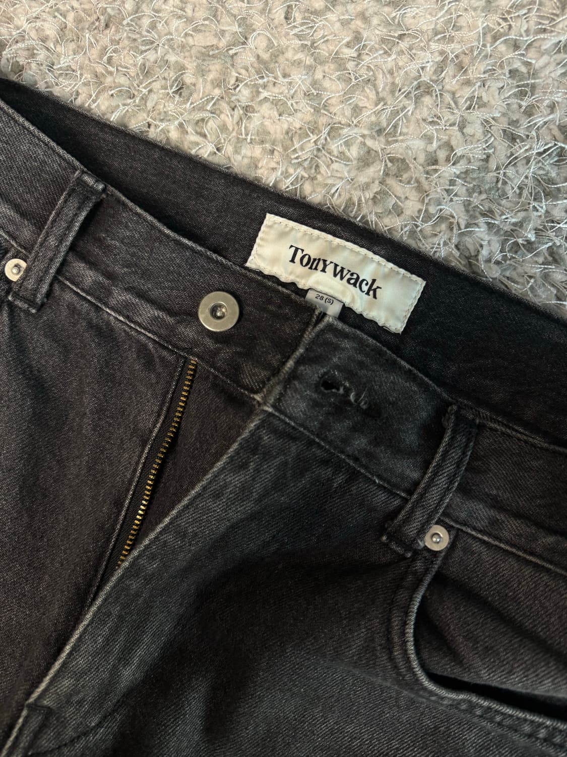 토니웩 Flare Cut Denim Jeans washed black 상품이미지3