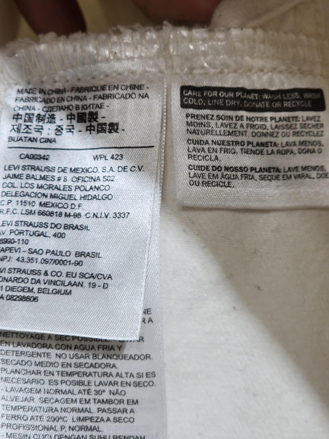 (M) 리바이스 데님자켓 화이트 청자켓 레드탭  상품이미지4