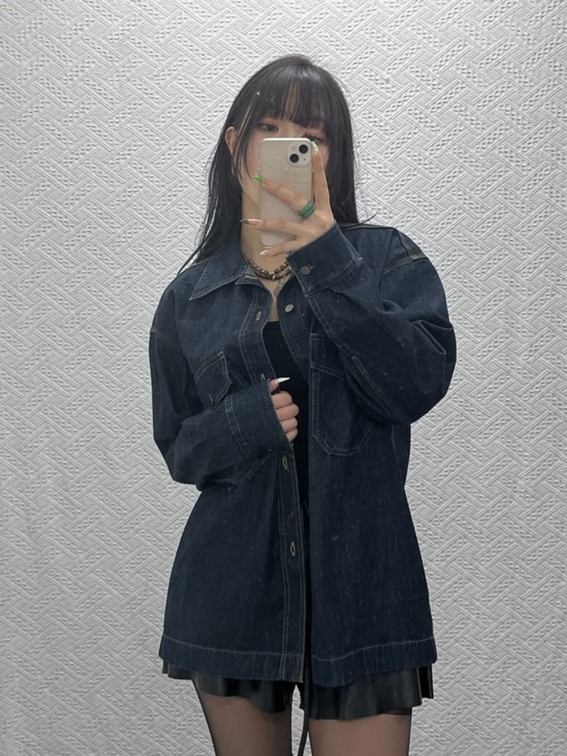 유니클로 U 빈티지 모던 캐주얼 데님 워크 셔츠 M C09303 상품이미지1