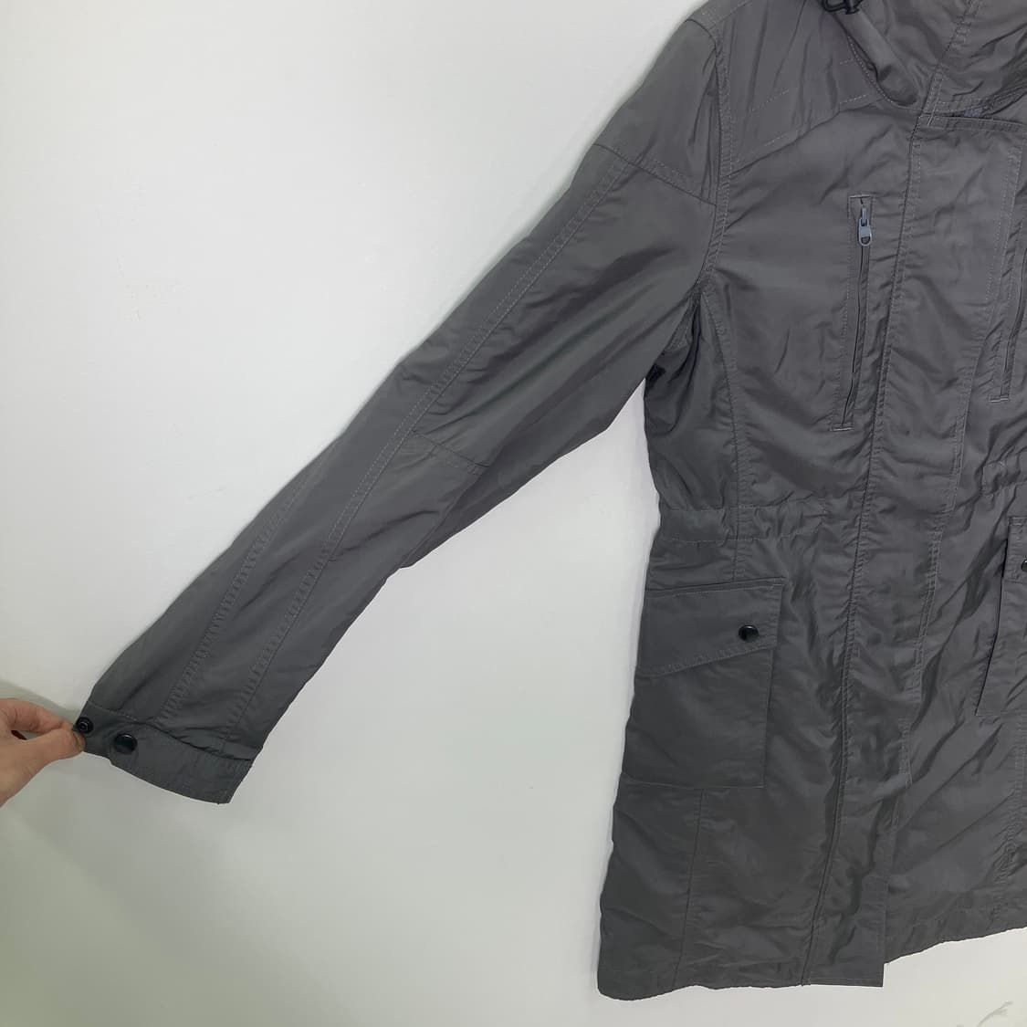 히스테릭 글래머 그레이 후드 롱 바람막이  상품이미지6