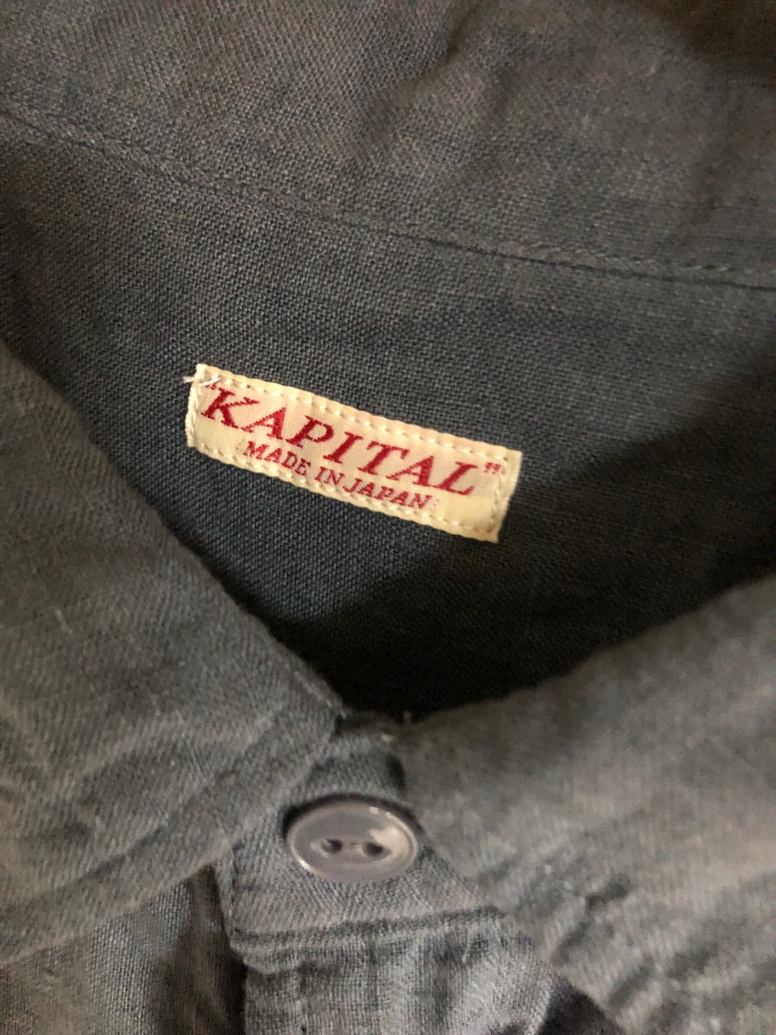 (새상품) 캐피탈 린넨 클립셔츠 블루그레이 4사이즈 (XL) 상품이미지5