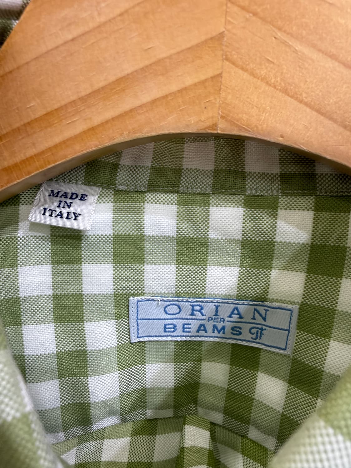 ORIAN FOR BEAMS F (Made in Italy) 깅엄체크셔츠 상품이미지5