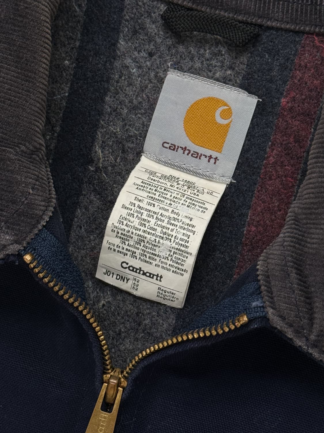 칼하트 디트로이트 J01 DNY 52 size 상품이미지5