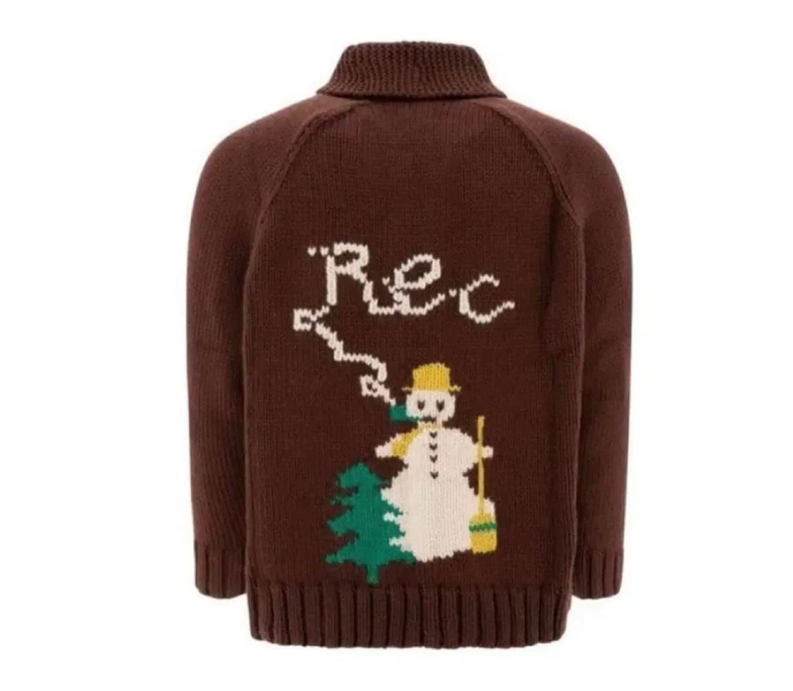 Bode 보디 자카드 로고 울 집업 가디건 L 상품이미지1